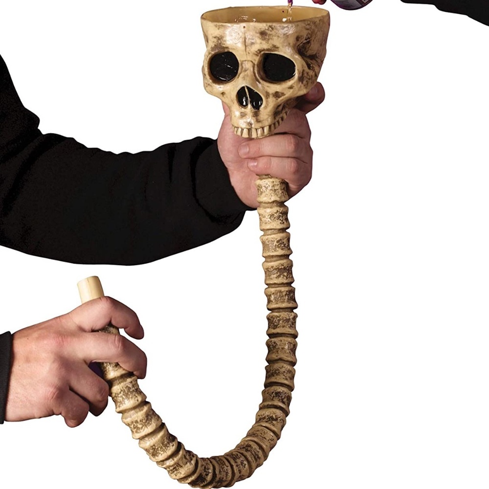 Halloween Skull Beverage Beer Drinking Game Fun Funnel Big Funnel Cup New